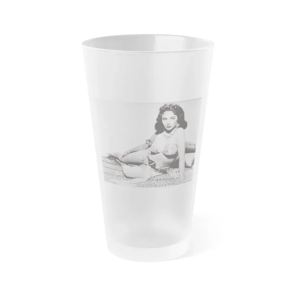 Joan Collins #448 (Vintage Female Icon) Frosted Pint Glass 16oz 16oz Frosted - Go Mug Yourself