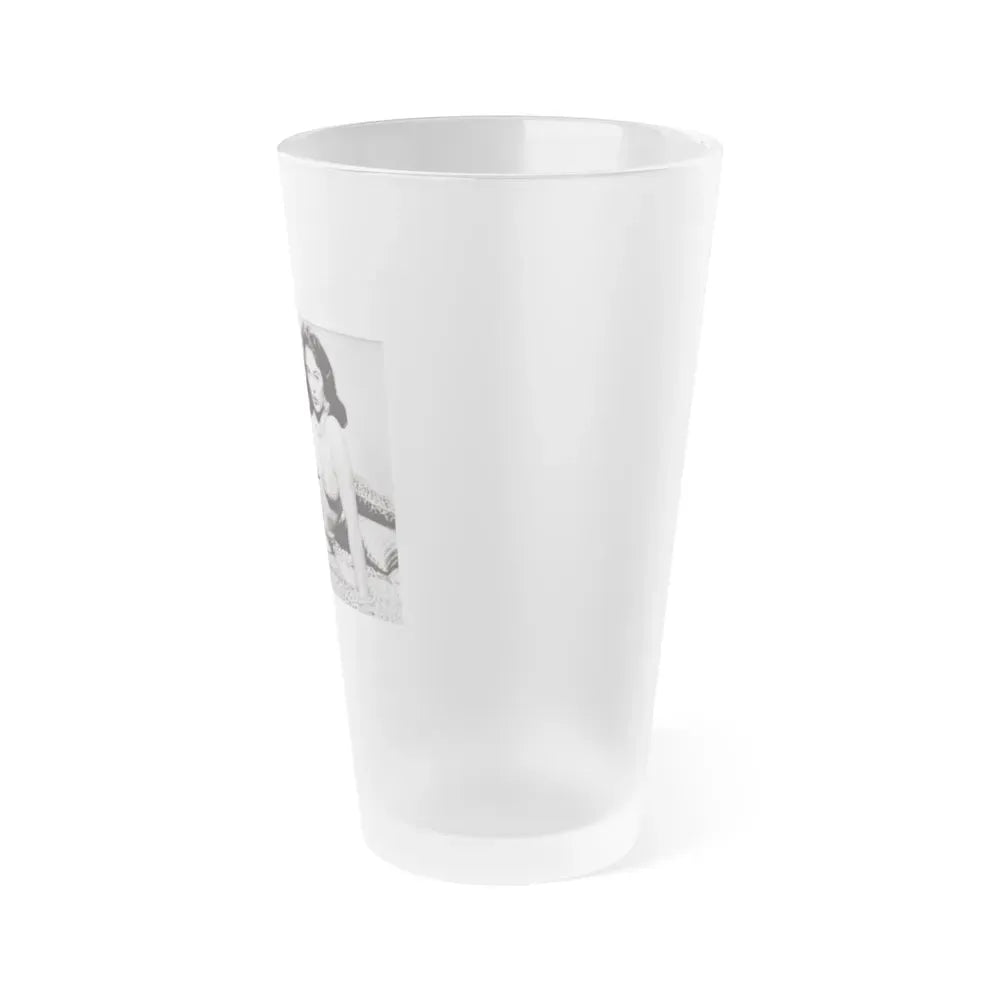 Joan Collins #448 (Vintage Female Icon) Frosted Pint Glass 16oz - Go Mug Yourself