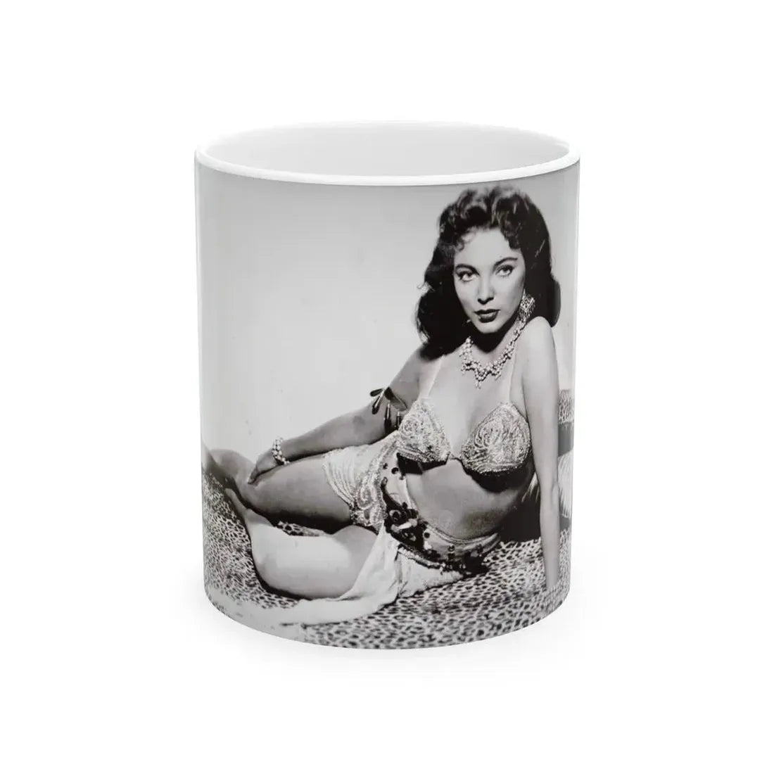 Joan Collins #448 (Vintage Female Icon) White Coffee Mug 11oz - Go Mug Yourself