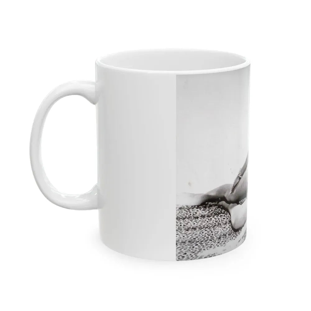 Joan Collins #448 (Vintage Female Icon) White Coffee Mug - Go Mug Yourself