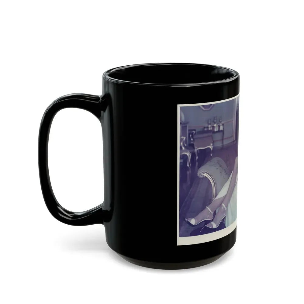 Joan Collins #450 (Vintage Female Icon) Black Coffee Mug - Go Mug Yourself