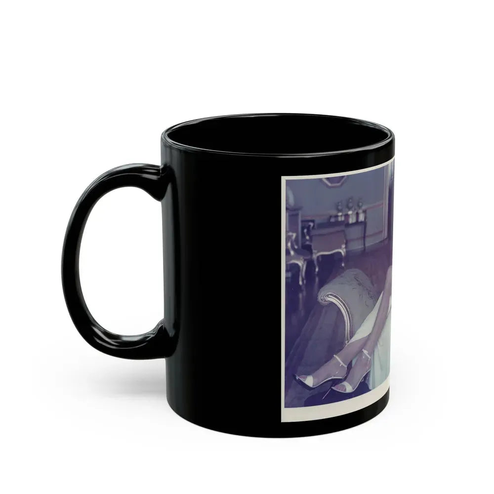Joan Collins #450 (Vintage Female Icon) Black Coffee Mug - Go Mug Yourself