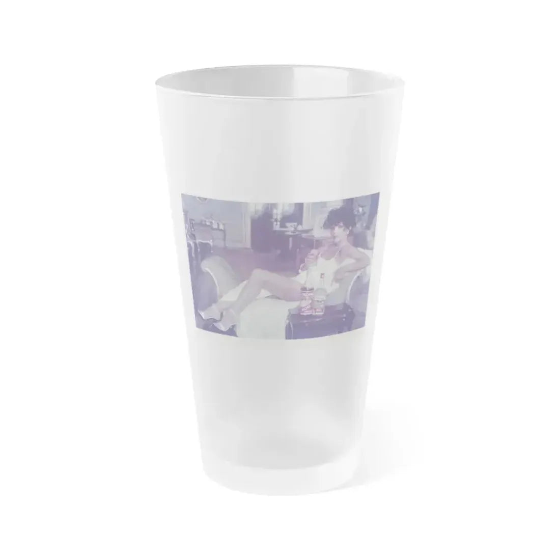 Joan Collins #450 (Vintage Female Icon) Frosted Pint Glass 16oz 16oz Frosted - Go Mug Yourself