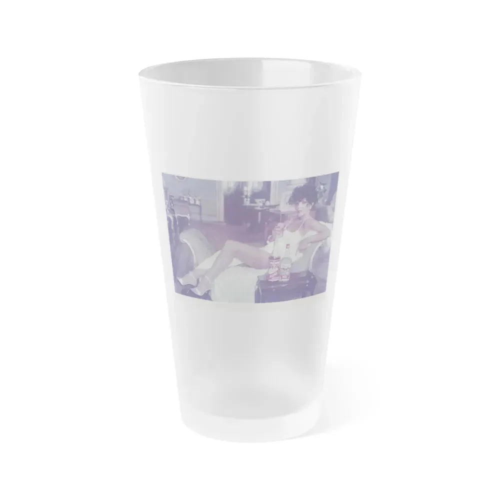 Joan Collins #450 (Vintage Female Icon) Frosted Pint Glass 16oz 16oz Frosted - Go Mug Yourself