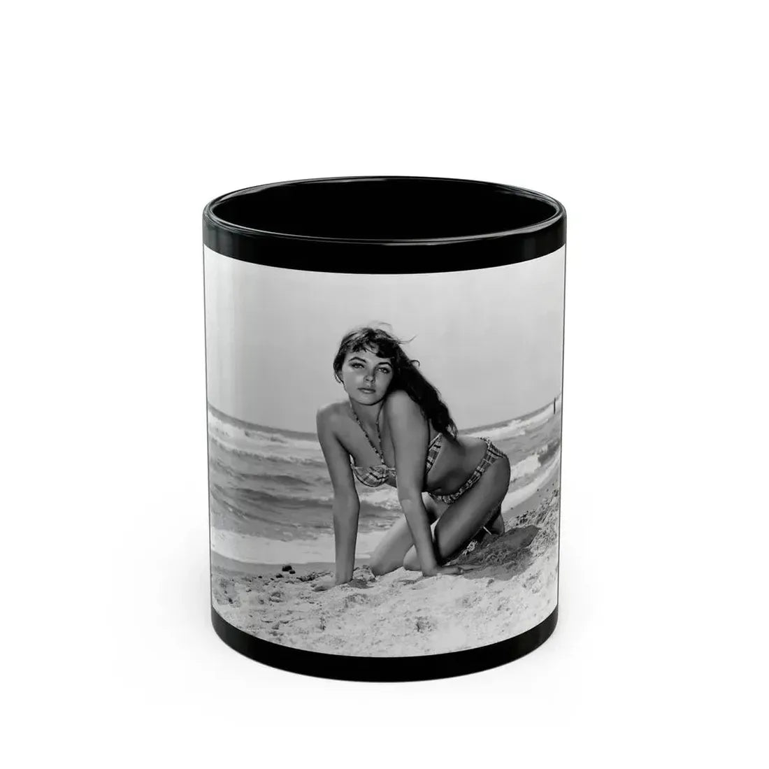 Joan Collins #452 (Vintage Female Icon) Black Coffee Mug 11oz - Go Mug Yourself