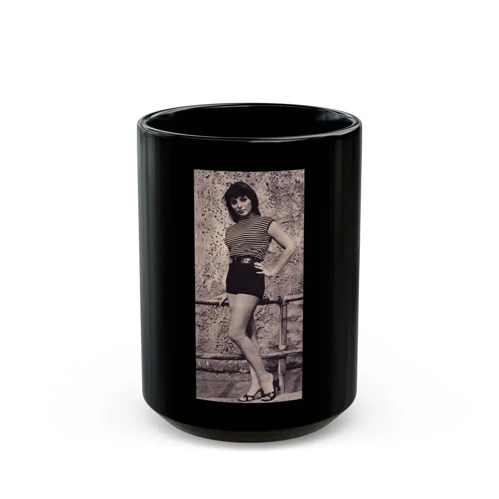 Joan Collins #455 (Vintage Female Icon) Black Coffee Mug 15oz - Go Mug Yourself