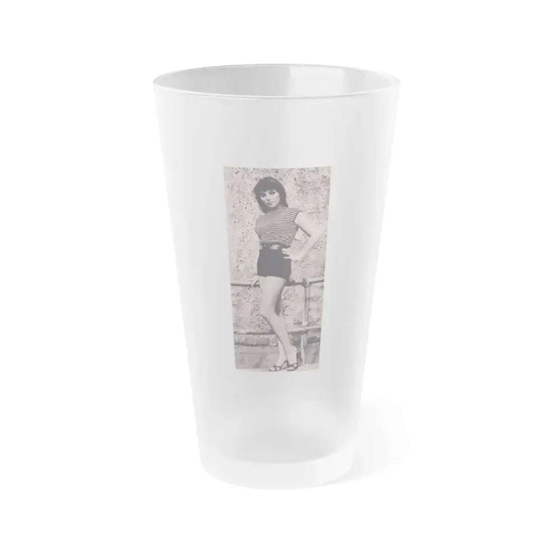 Joan Collins #455 (Vintage Female Icon) Frosted Pint Glass 16oz 16oz Frosted - Go Mug Yourself