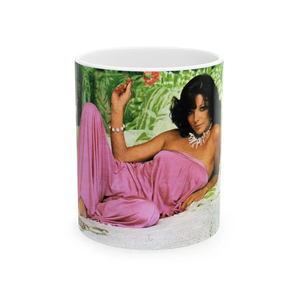 Joan Collins #457 (Vintage Female Icon) White Coffee Mug 11oz - Go Mug Yourself