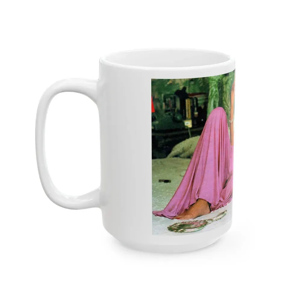 Joan Collins #457 (Vintage Female Icon) White Coffee Mug - Go Mug Yourself