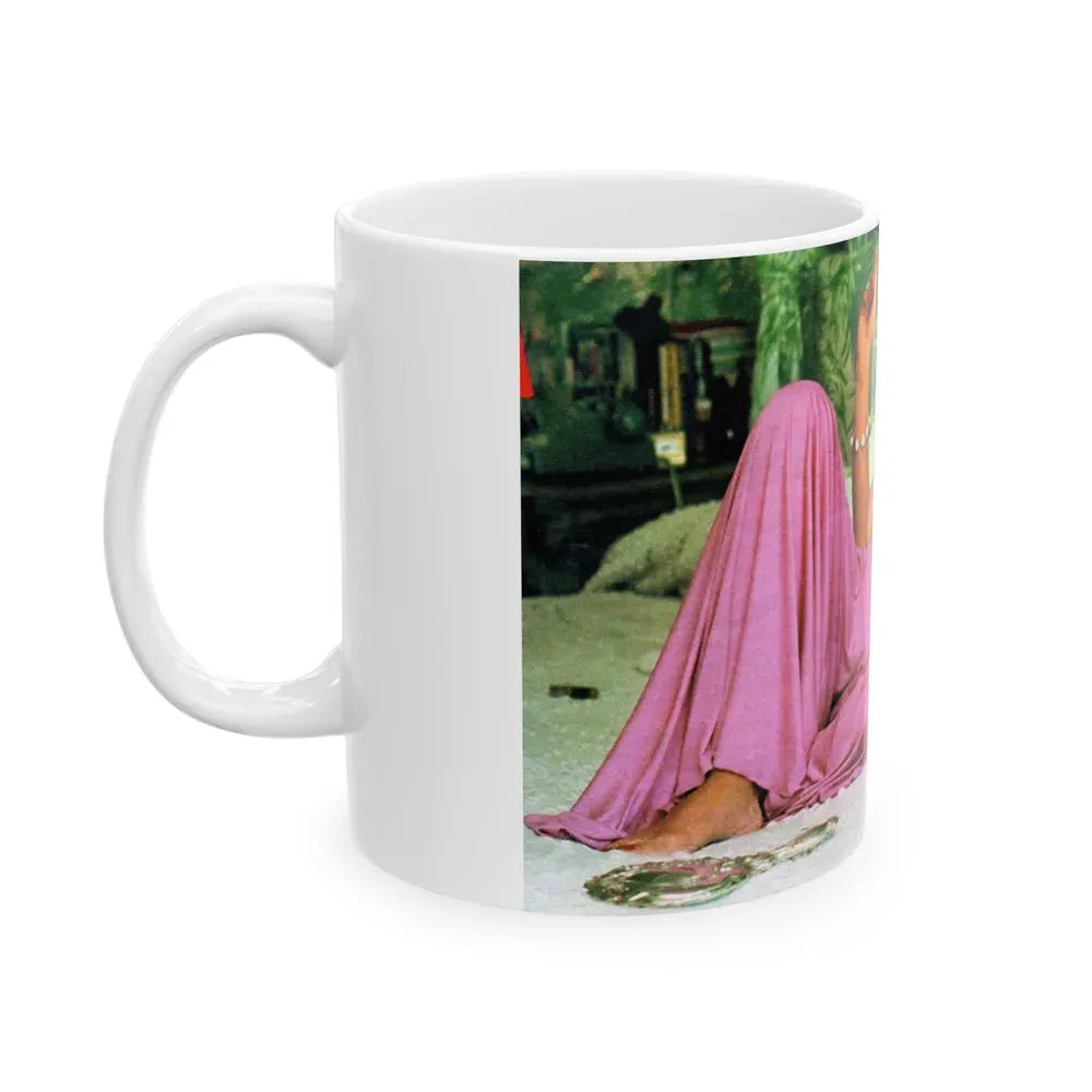 Joan Collins #457 (Vintage Female Icon) White Coffee Mug - Go Mug Yourself