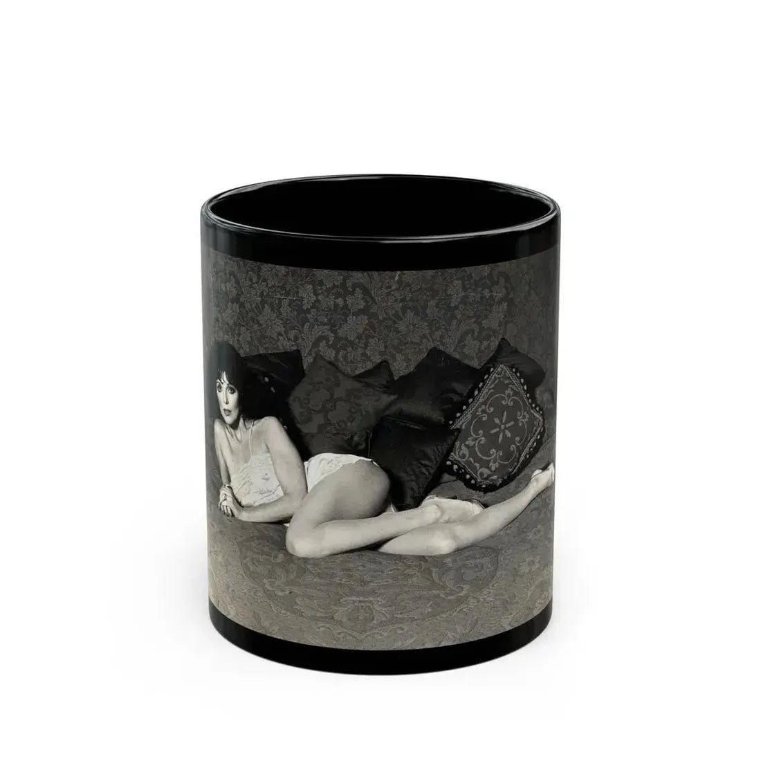 Joan Collins #459 (Vintage Female Icon) Black Coffee Mug 11oz - Go Mug Yourself