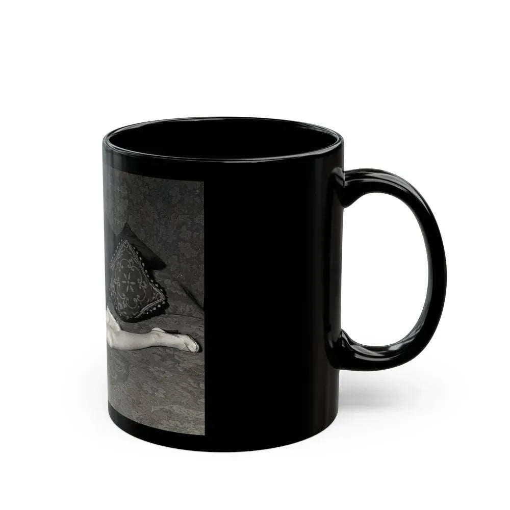 Joan Collins #459 (Vintage Female Icon) Black Coffee Mug - Go Mug Yourself