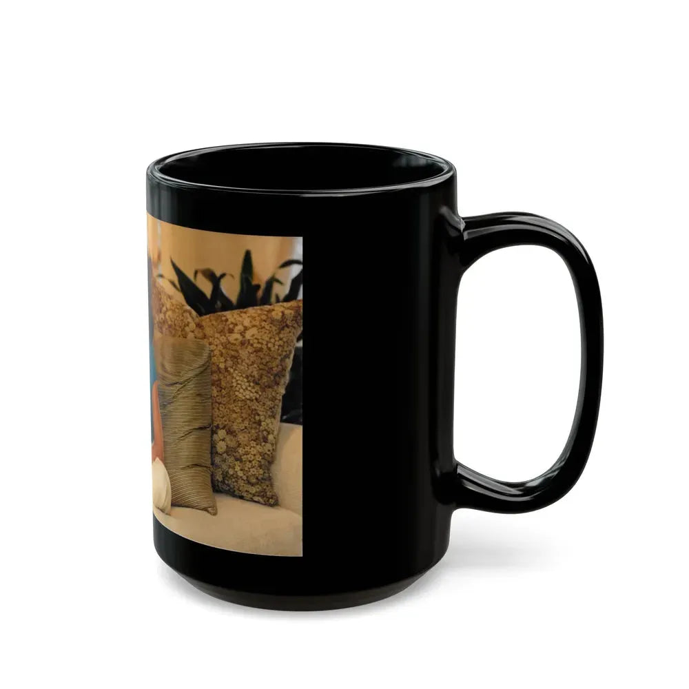 Joan Collins #462 (Vintage Female Icon) Black Coffee Mug - Go Mug Yourself