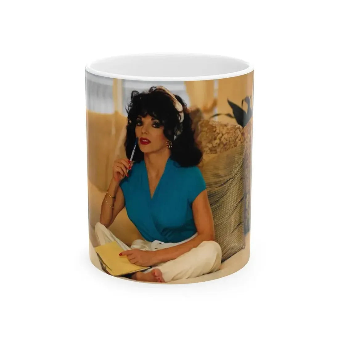 Joan Collins #462 (Vintage Female Icon) White Coffee Mug 11oz - Go Mug Yourself