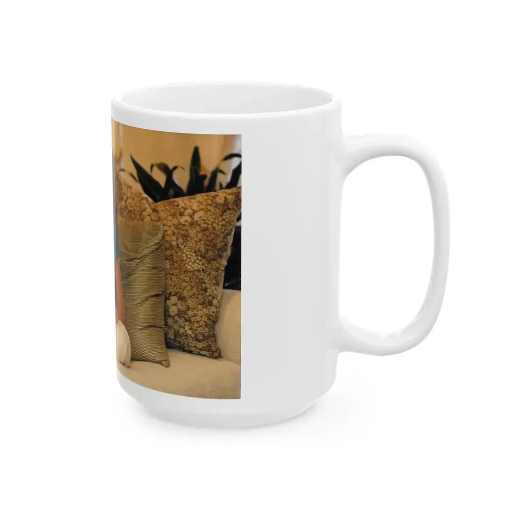 Joan Collins #462 (Vintage Female Icon) White Coffee Mug - Go Mug Yourself