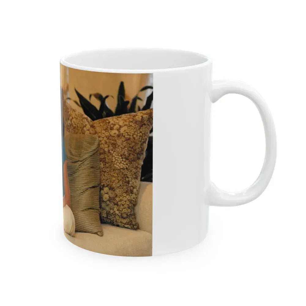 Joan Collins #462 (Vintage Female Icon) White Coffee Mug - Go Mug Yourself