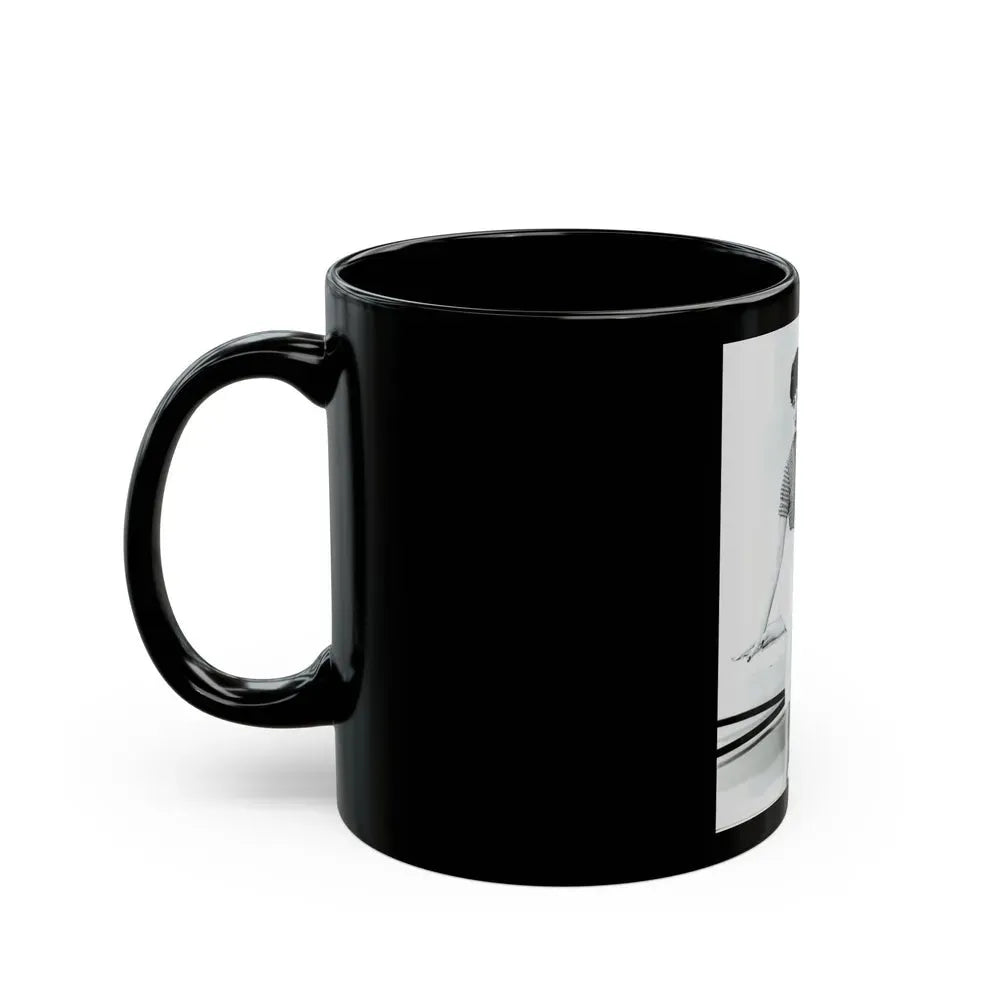 Joan Collins #463 (Vintage Female Icon) Black Coffee Mug - Go Mug Yourself