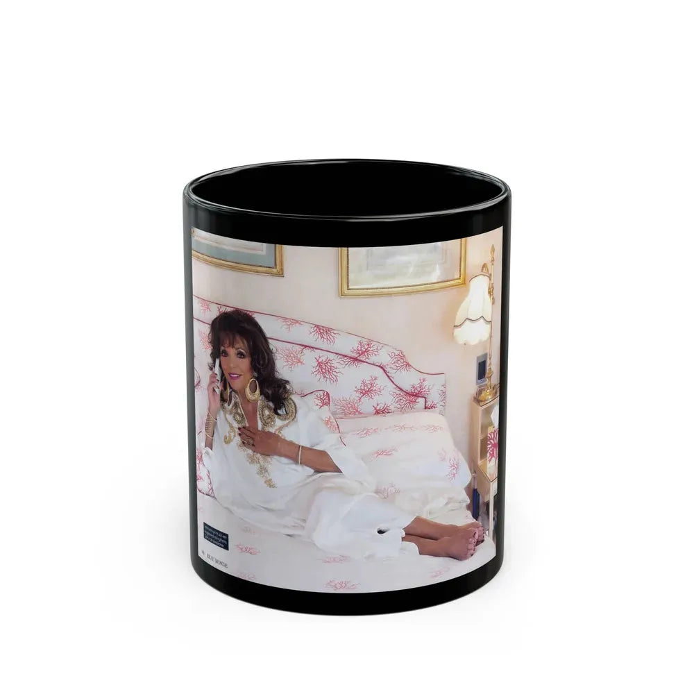 Joan Collins #467 (Vintage Female Icon) Black Coffee Mug 11oz - Go Mug Yourself