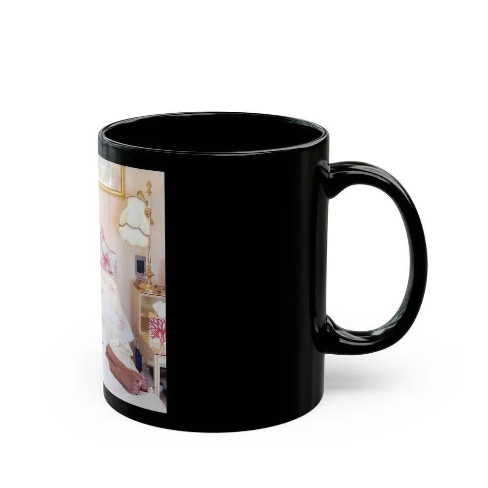 Joan Collins #467 (Vintage Female Icon) Black Coffee Mug - Go Mug Yourself