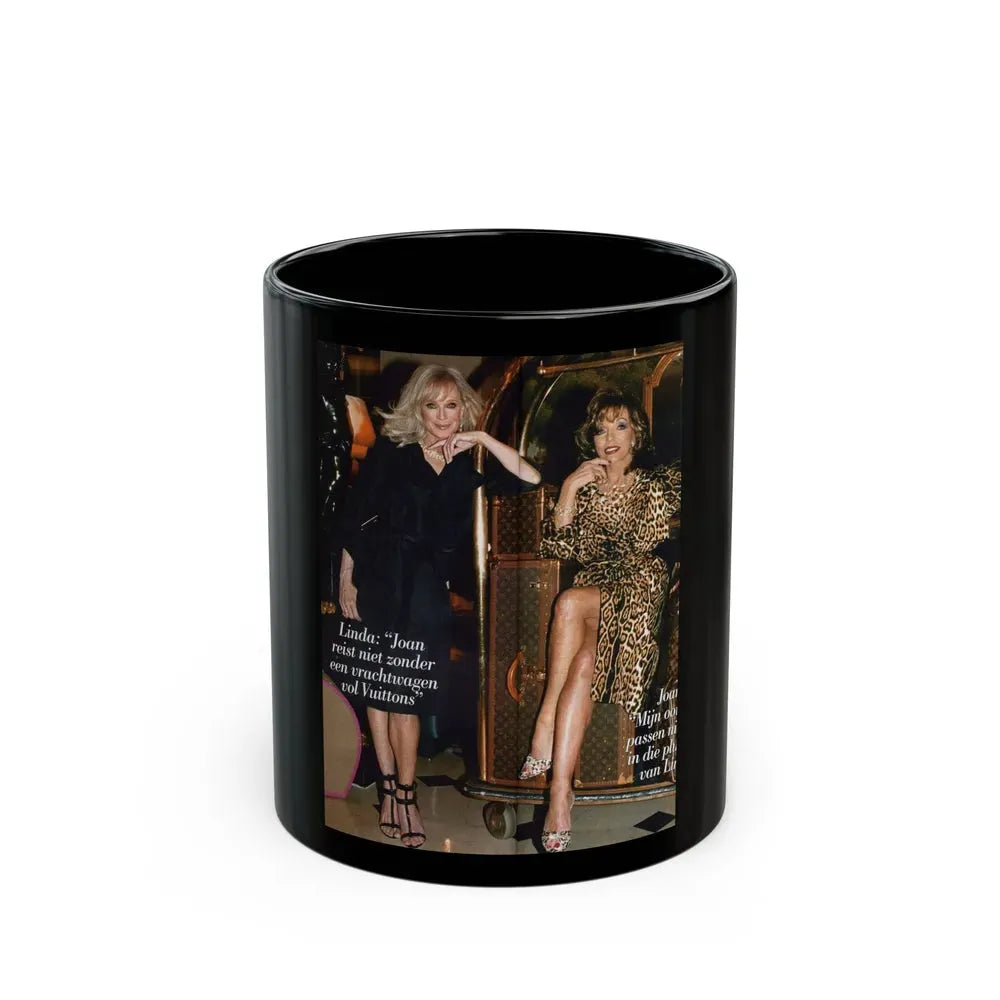 Joan Collins #468 (Vintage Female Icon) Black Coffee Mug 11oz - Go Mug Yourself