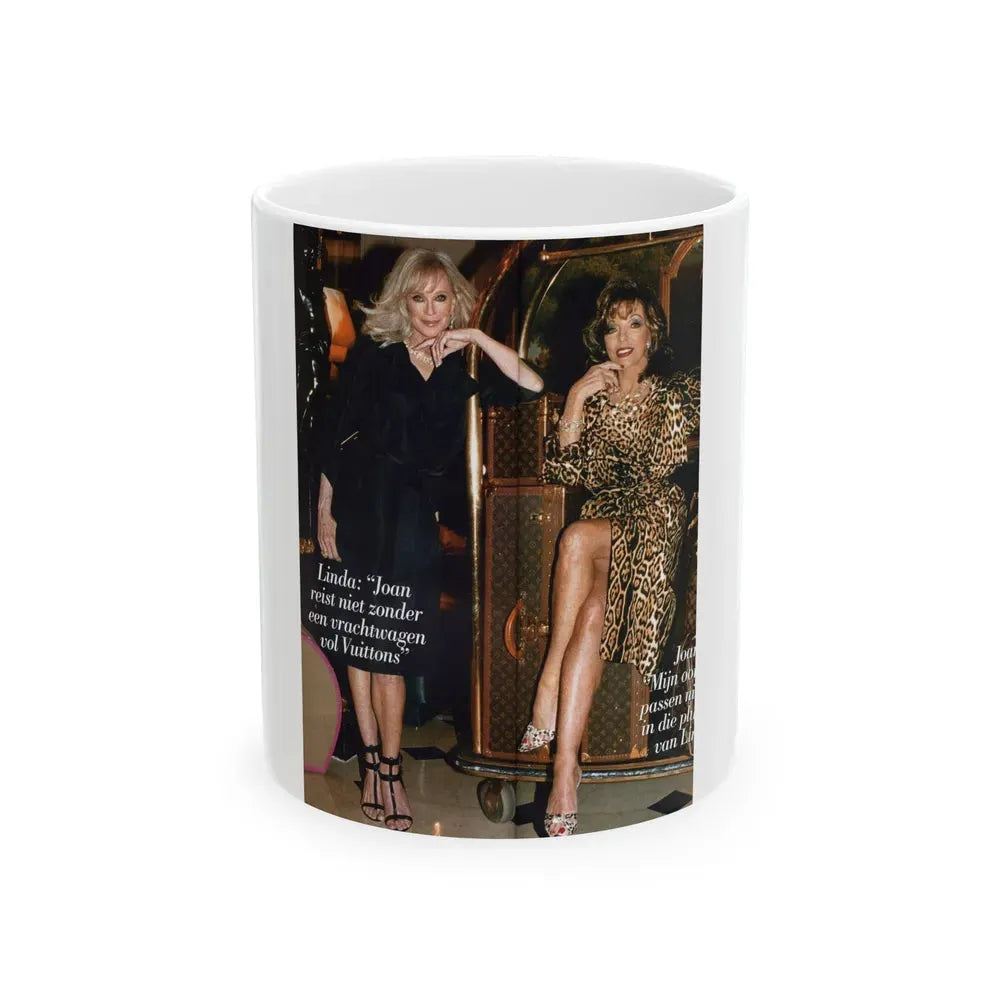 Joan Collins #468 (Vintage Female Icon) White Coffee Mug 11oz - Go Mug Yourself