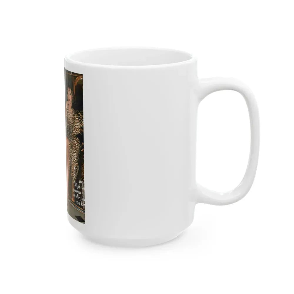 Joan Collins #468 (Vintage Female Icon) White Coffee Mug - Go Mug Yourself