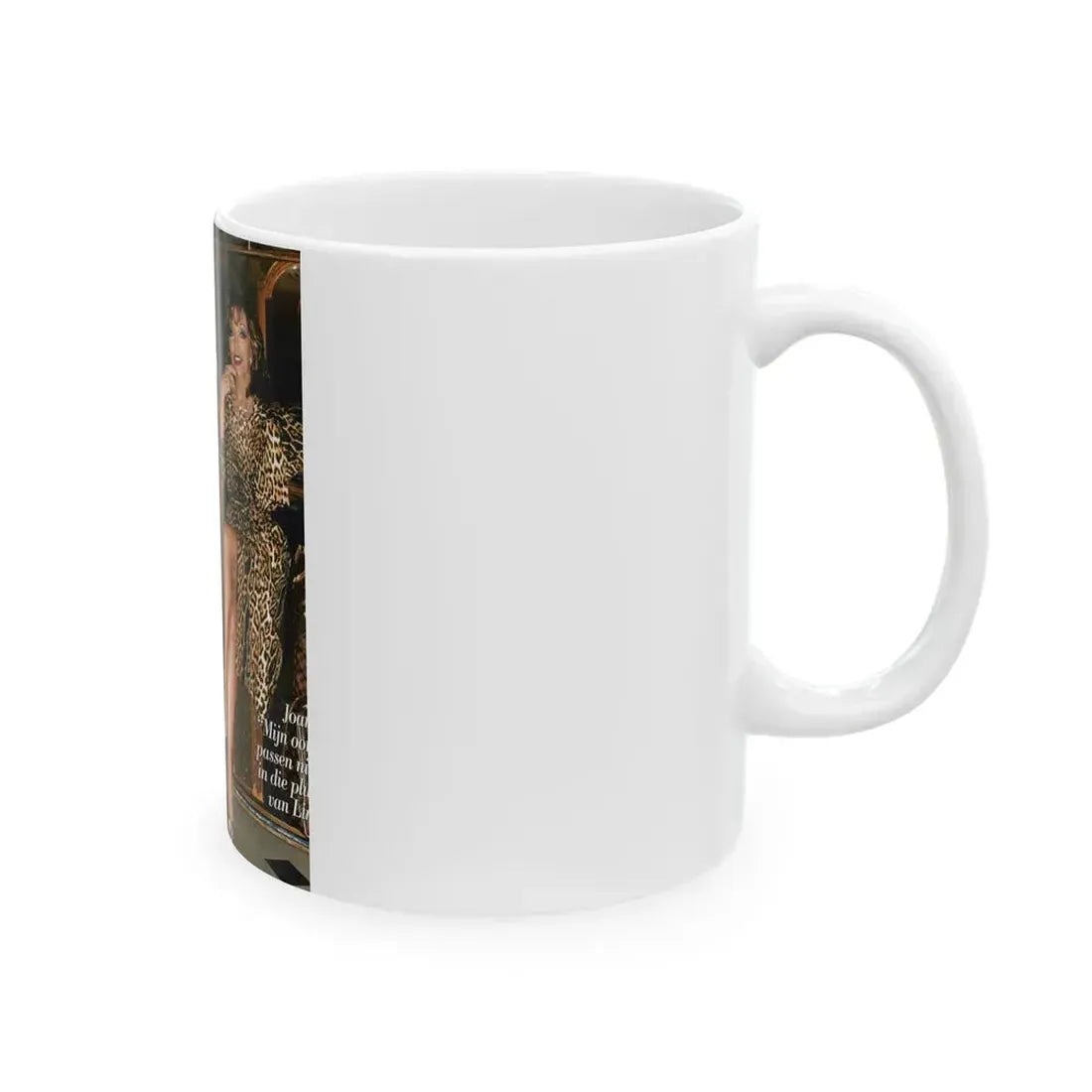 Joan Collins #468 (Vintage Female Icon) White Coffee Mug - Go Mug Yourself