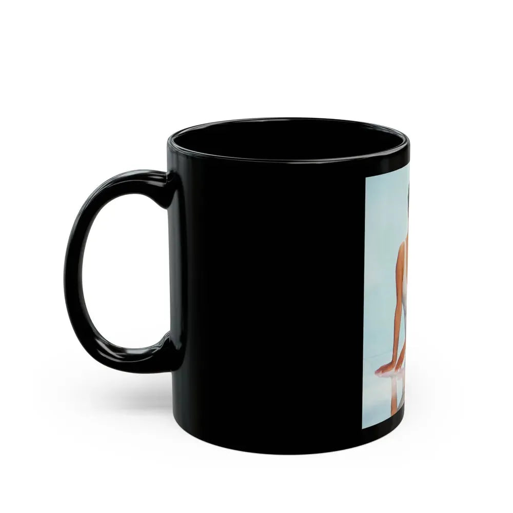 Joan Collins #469 (Vintage Female Icon) Black Coffee Mug - Go Mug Yourself