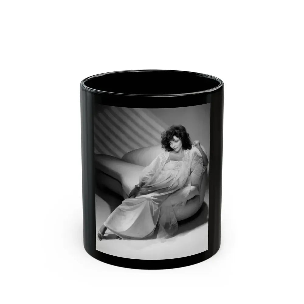 Joan Collins #470 (Vintage Female Icon) Black Coffee Mug 11oz - Go Mug Yourself