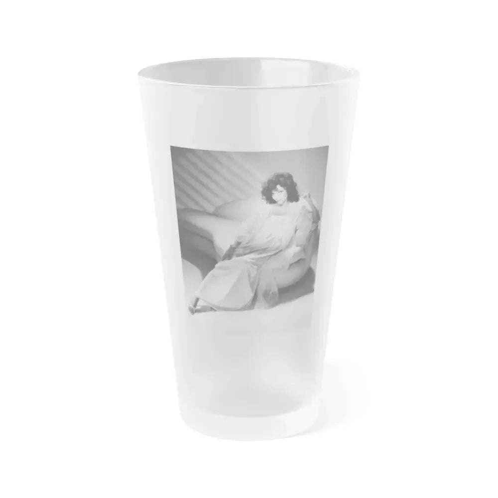 Joan Collins #470 (Vintage Female Icon) Frosted Pint Glass 16oz 16oz Frosted - Go Mug Yourself