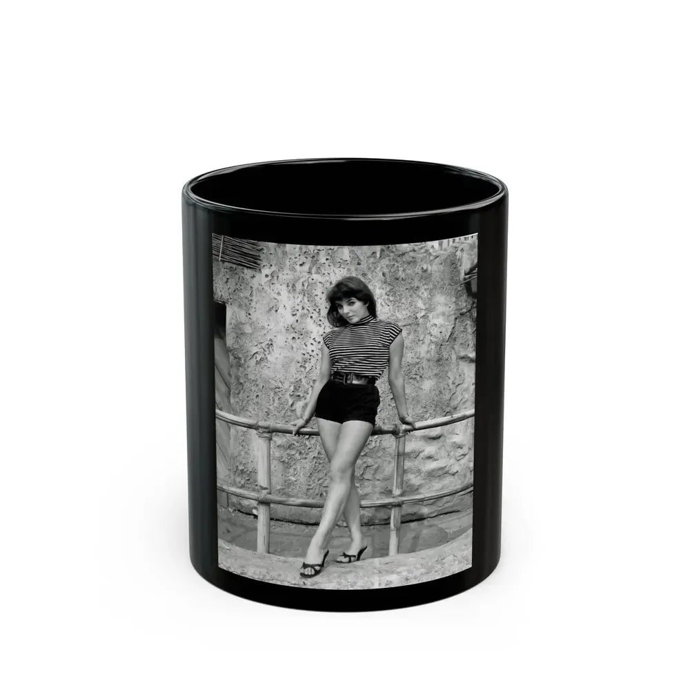 Joan Collins #471 (Vintage Female Icon) Black Coffee Mug 11oz - Go Mug Yourself