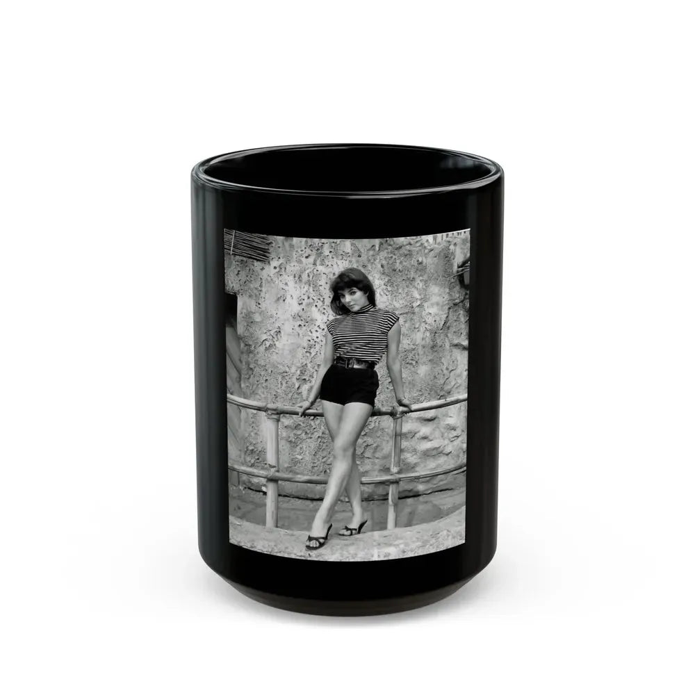 Joan Collins #471 (Vintage Female Icon) Black Coffee Mug 15oz - Go Mug Yourself