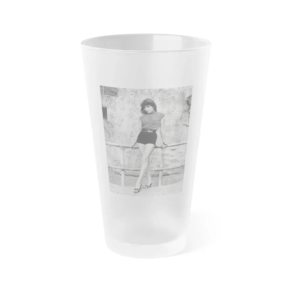 Joan Collins #471 (Vintage Female Icon) Frosted Pint Glass 16oz 16oz Frosted - Go Mug Yourself