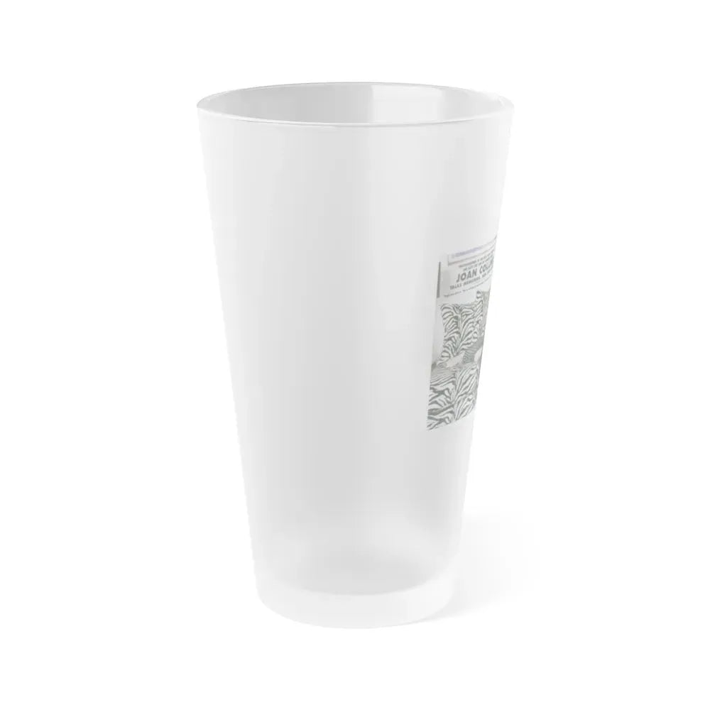 Joan Collins #472 (Vintage Female Icon) Frosted Pint Glass 16oz - Go Mug Yourself