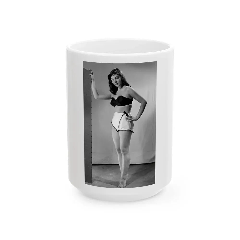 Joan Collins #473 (Vintage Female Icon) White Coffee Mug 15oz - Go Mug Yourself