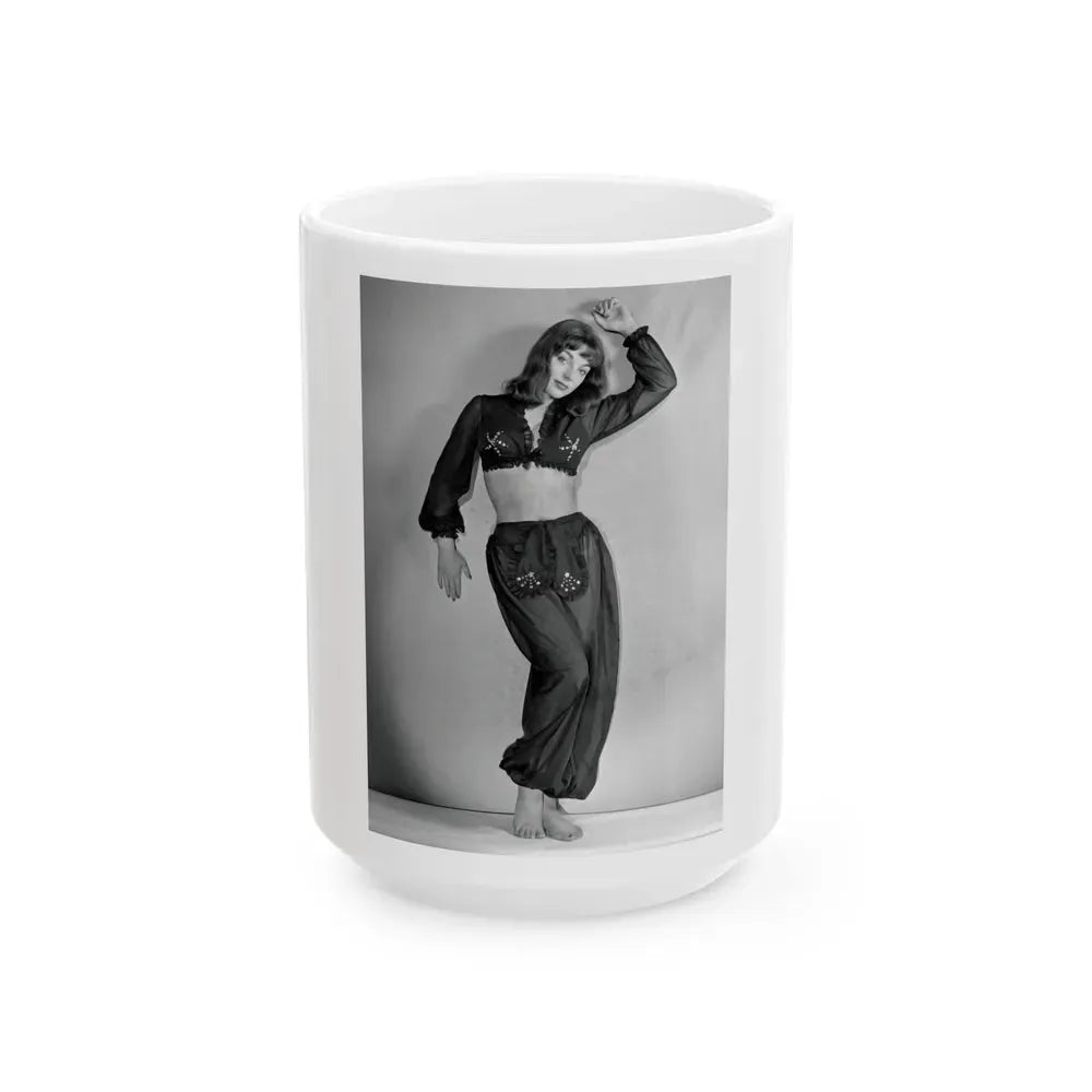 Joan Collins #474 (Vintage Female Icon) White Coffee Mug 15oz - Go Mug Yourself