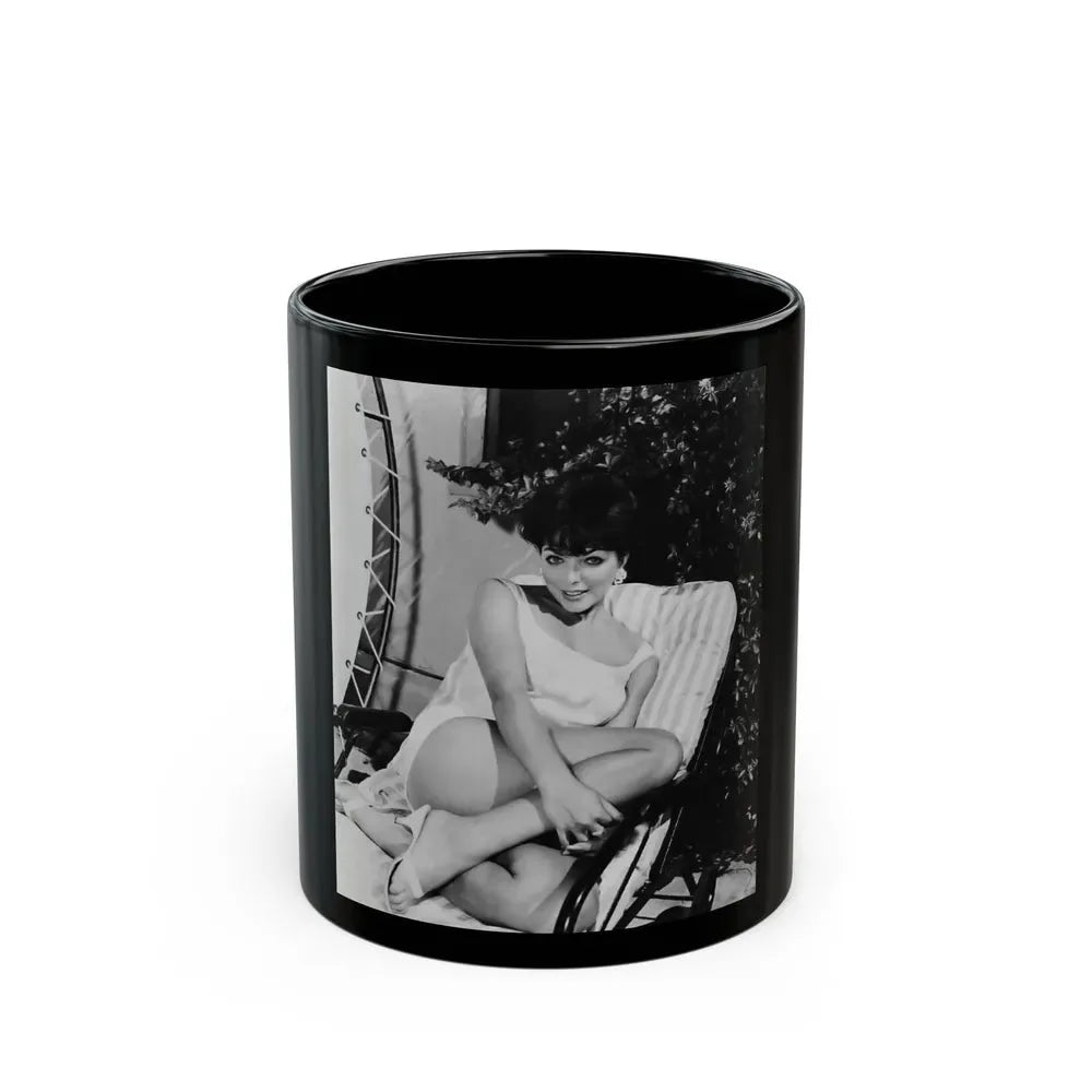 Joan Collins #477 (Vintage Female Icon) Black Coffee Mug 11oz - Go Mug Yourself