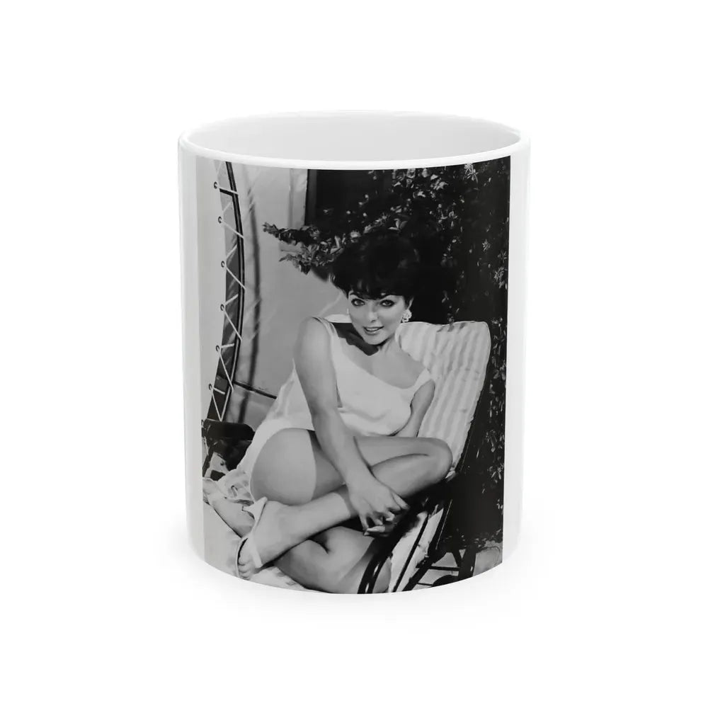 Joan Collins #477 (Vintage Female Icon) White Coffee Mug 11oz - Go Mug Yourself