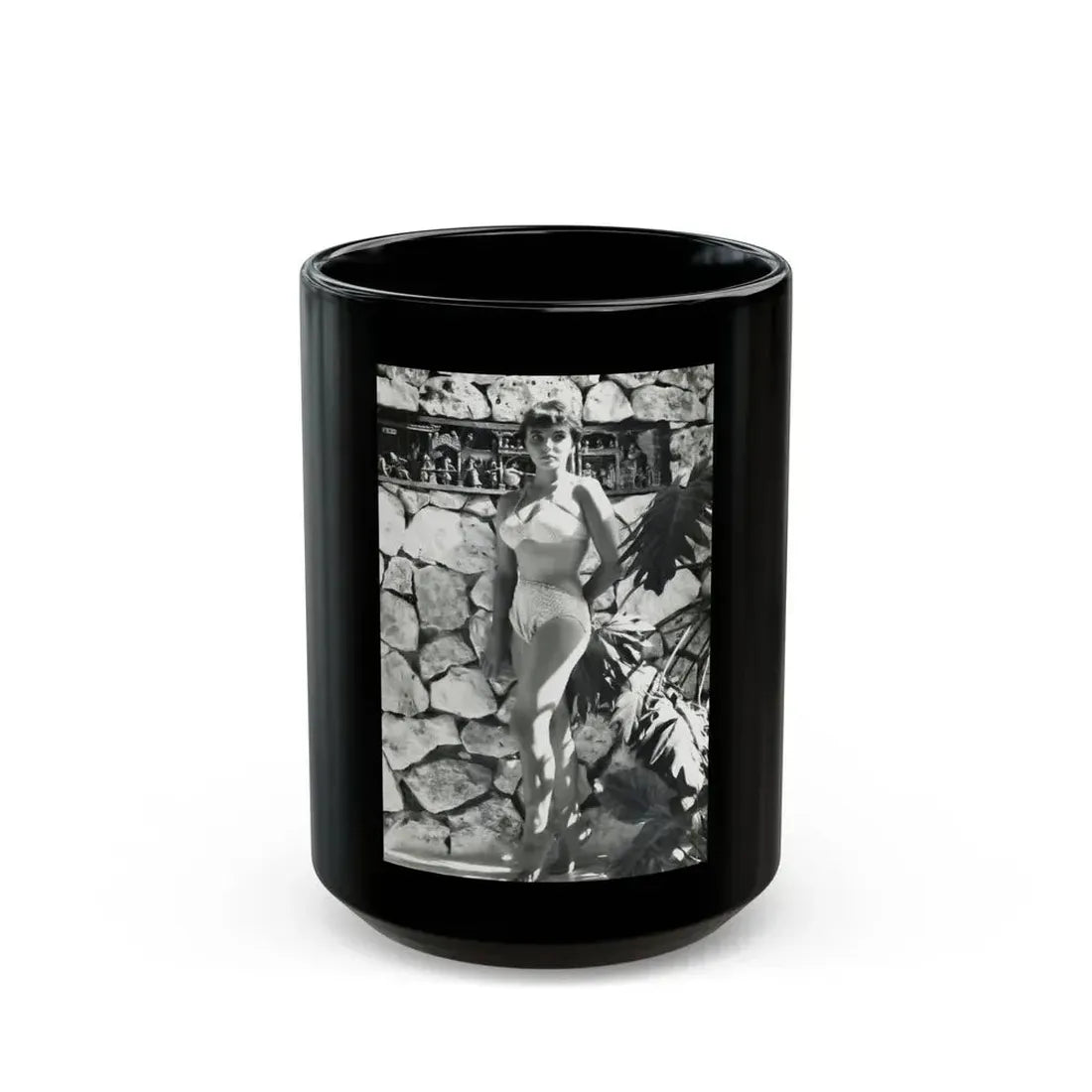 Joan Collins #479 (Vintage Female Icon) Black Coffee Mug 15oz - Go Mug Yourself