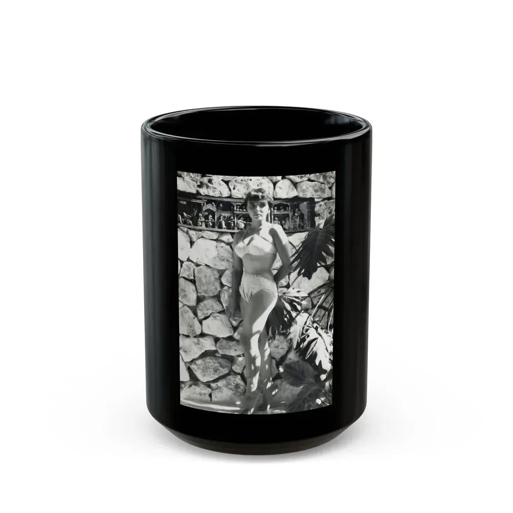 Joan Collins #479 (Vintage Female Icon) Black Coffee Mug 15oz - Go Mug Yourself