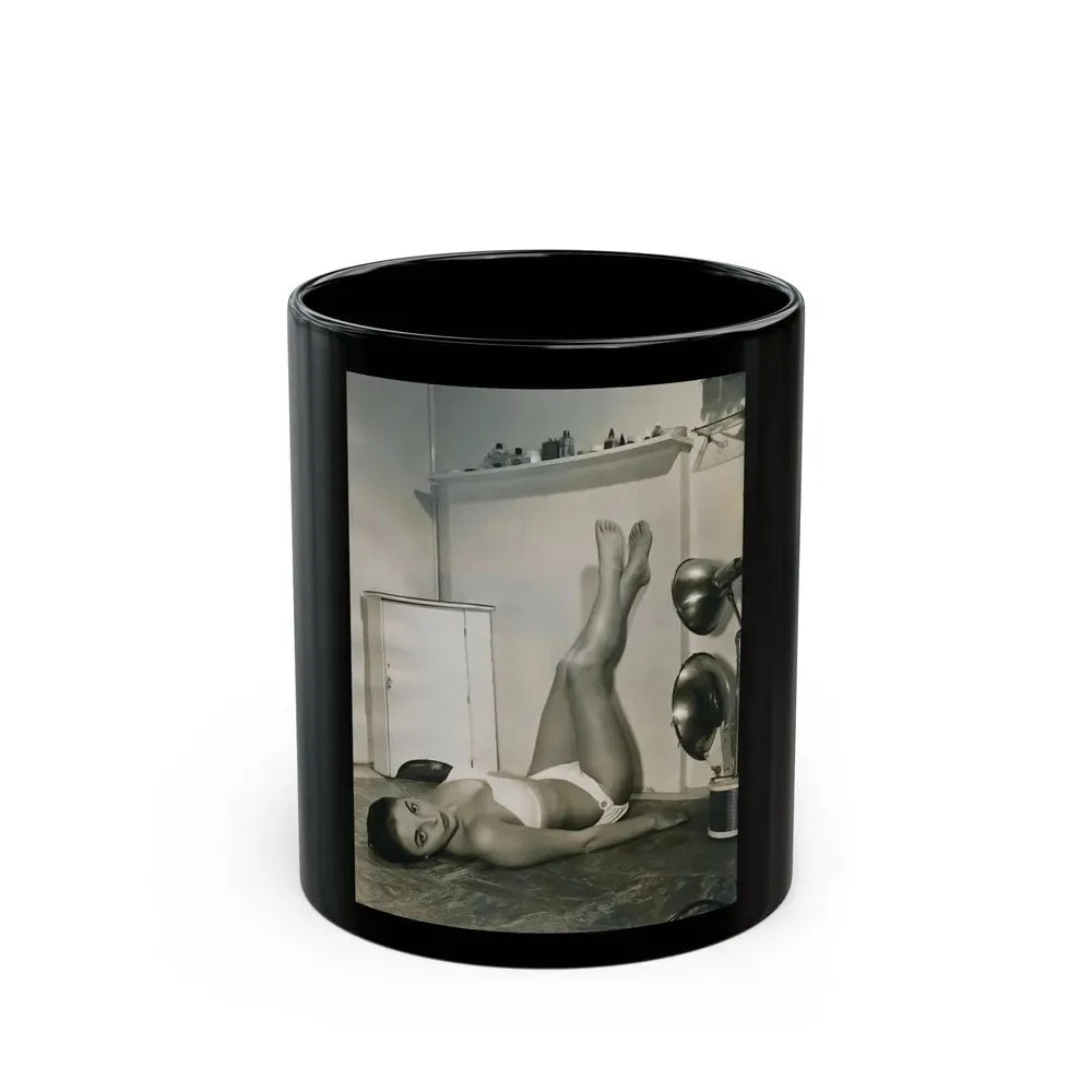 Joan Collins #483 (Vintage Female Icon) Black Coffee Mug 11oz - Go Mug Yourself