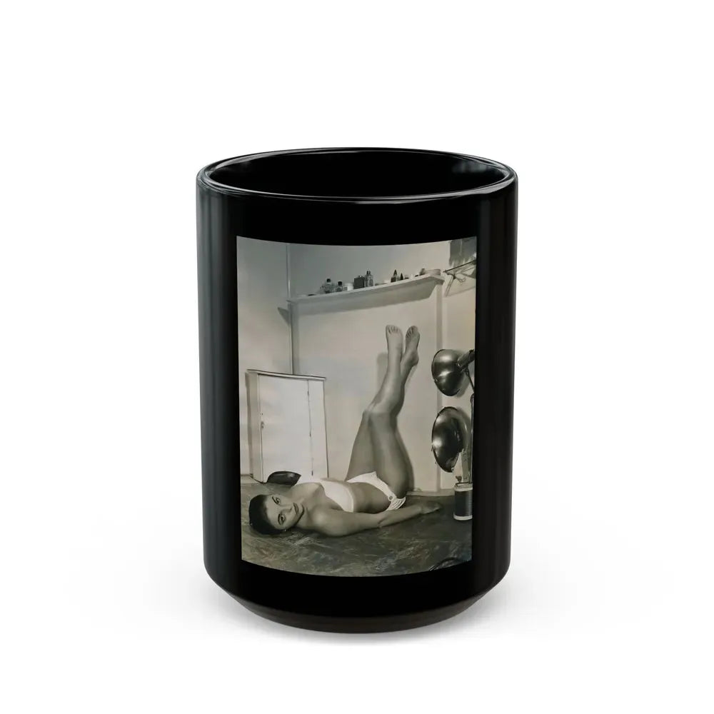 Joan Collins #483 (Vintage Female Icon) Black Coffee Mug 15oz - Go Mug Yourself