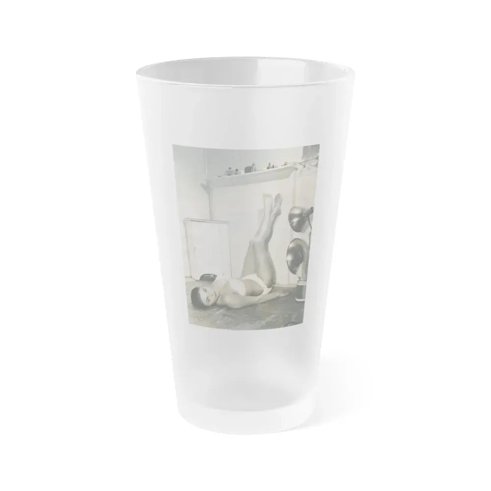 Joan Collins #483 (Vintage Female Icon) Frosted Pint Glass 16oz 16oz Frosted - Go Mug Yourself