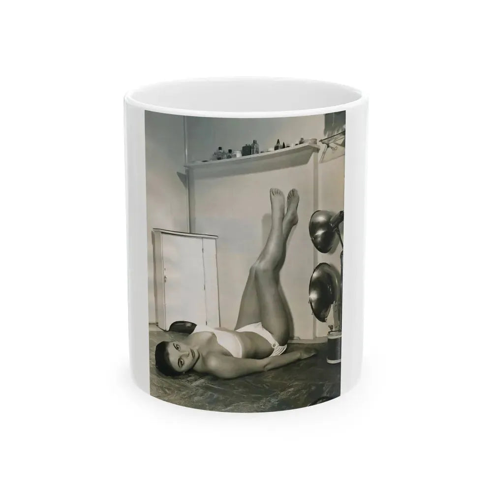 Joan Collins #483 (Vintage Female Icon) White Coffee Mug 11oz - Go Mug Yourself