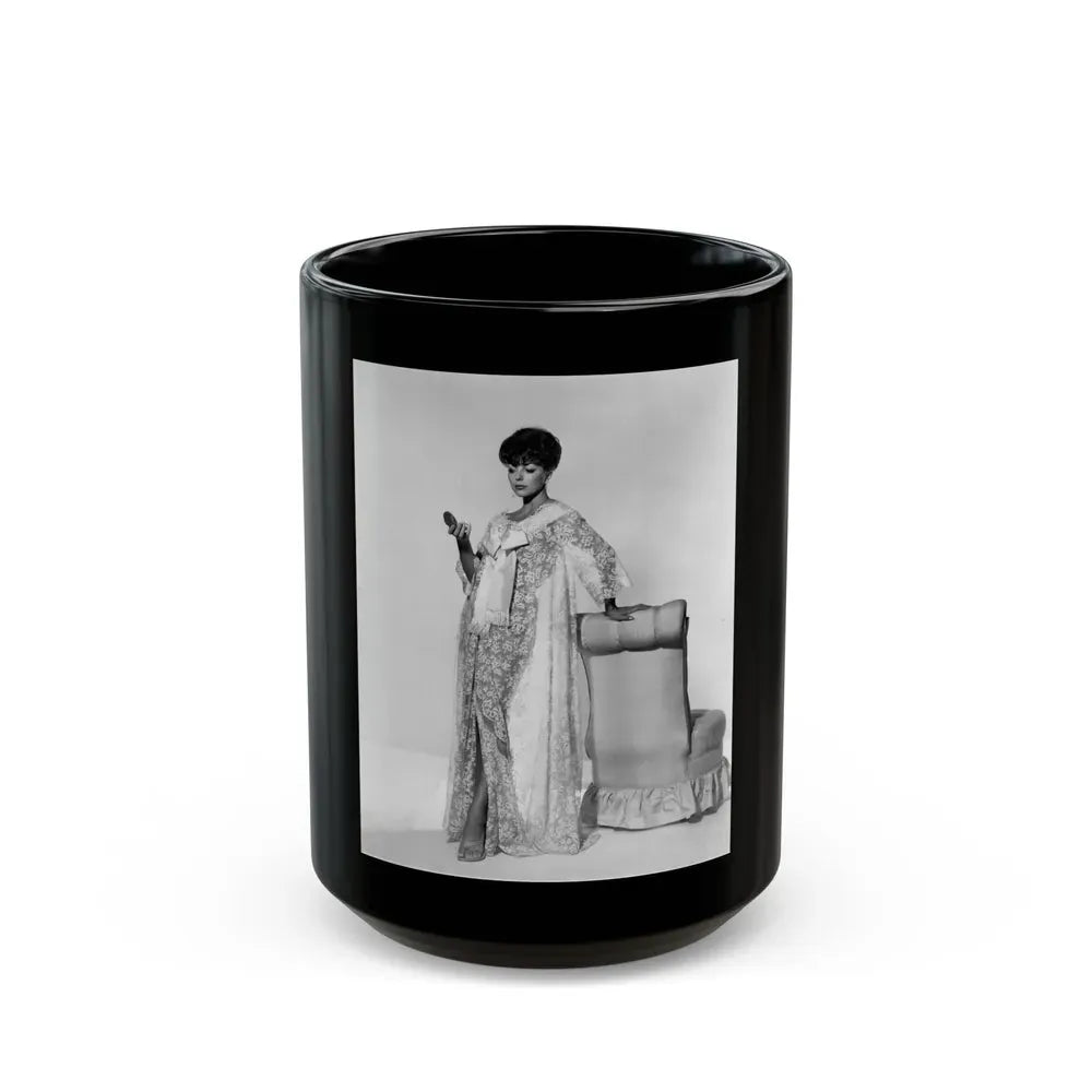 Joan Collins #484 (Vintage Female Icon) Black Coffee Mug 15oz - Go Mug Yourself