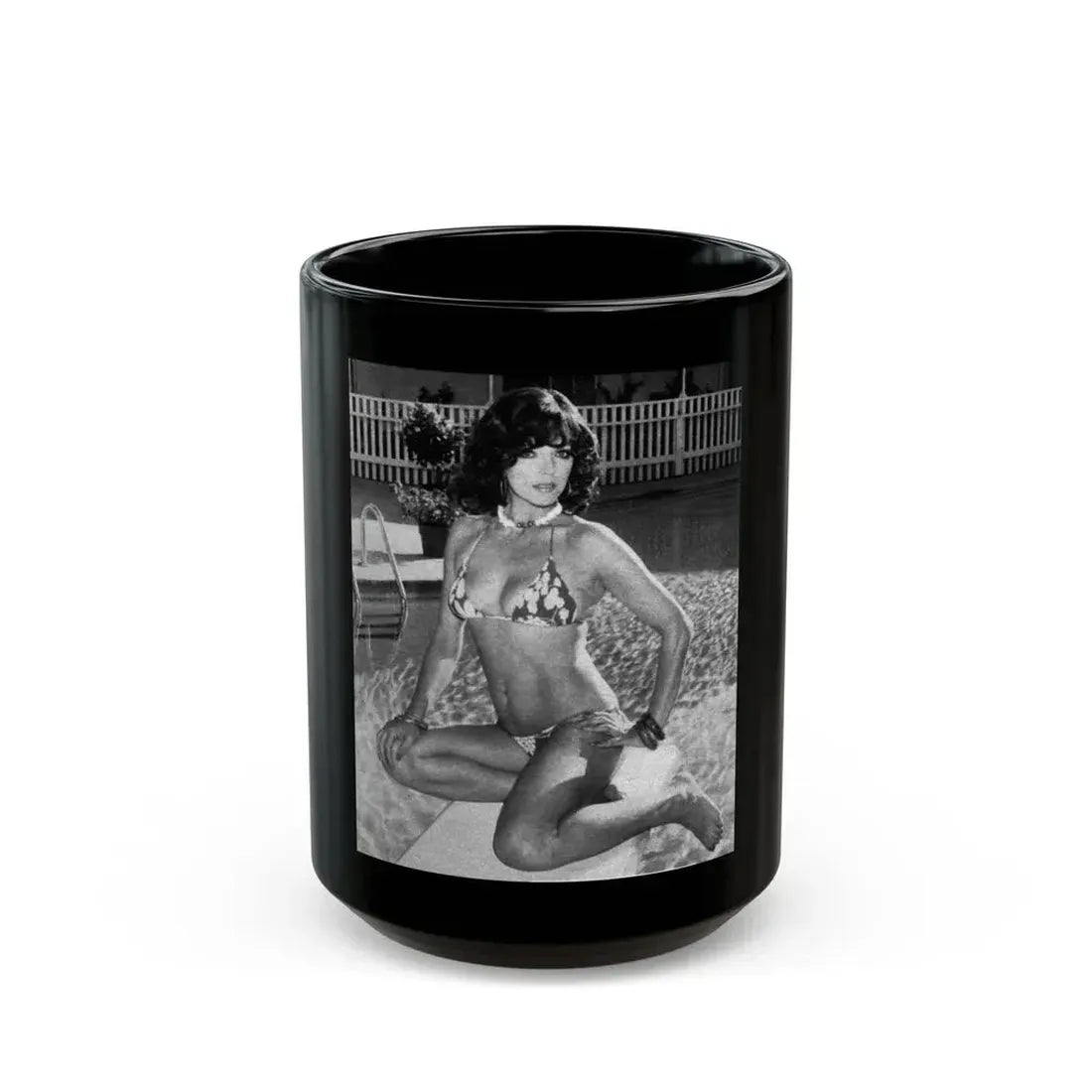 Joan Collins #491 (Vintage Female Icon) Black Coffee Mug 15oz - Go Mug Yourself
