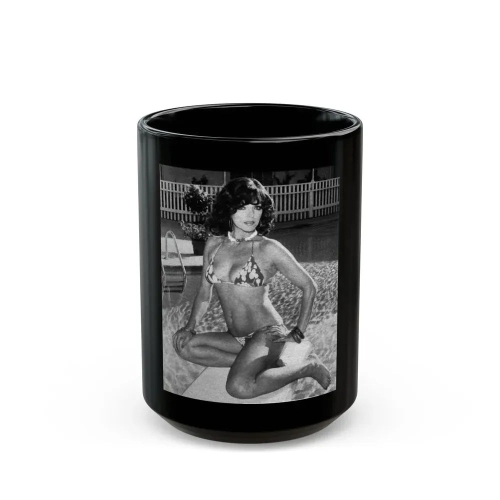 Joan Collins #491 (Vintage Female Icon) Black Coffee Mug 15oz - Go Mug Yourself