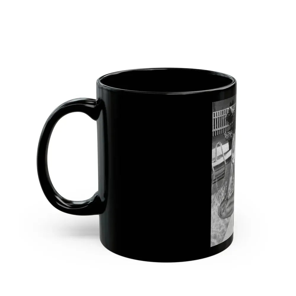 Joan Collins #491 (Vintage Female Icon) Black Coffee Mug - Go Mug Yourself