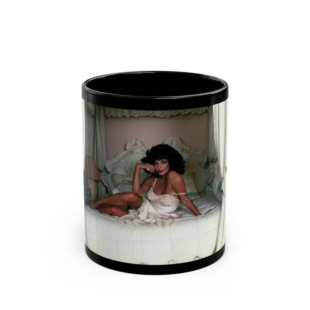 Joan Collins #492 (Vintage Female Icon) Black Coffee Mug 11oz - Go Mug Yourself