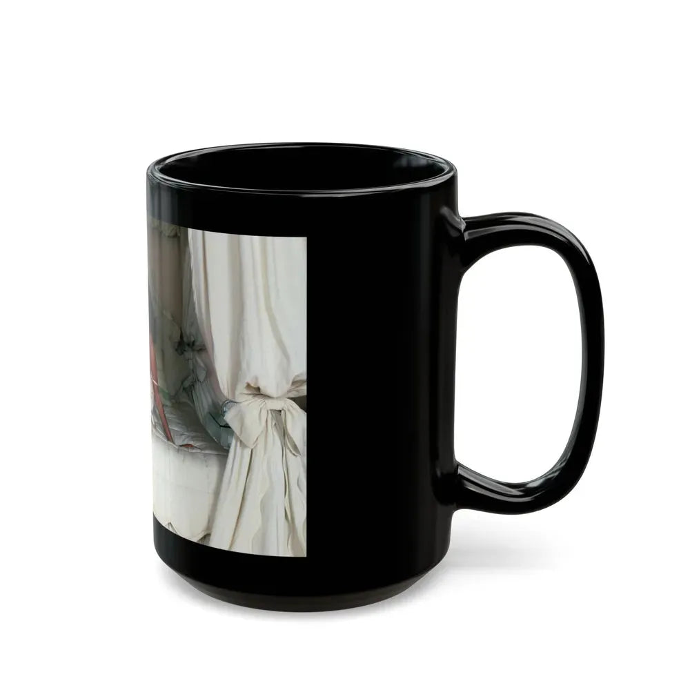 Joan Collins #492 (Vintage Female Icon) Black Coffee Mug - Go Mug Yourself